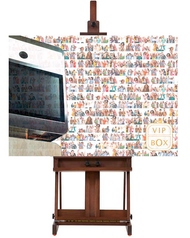 Photo mosaic Wall chevalet
