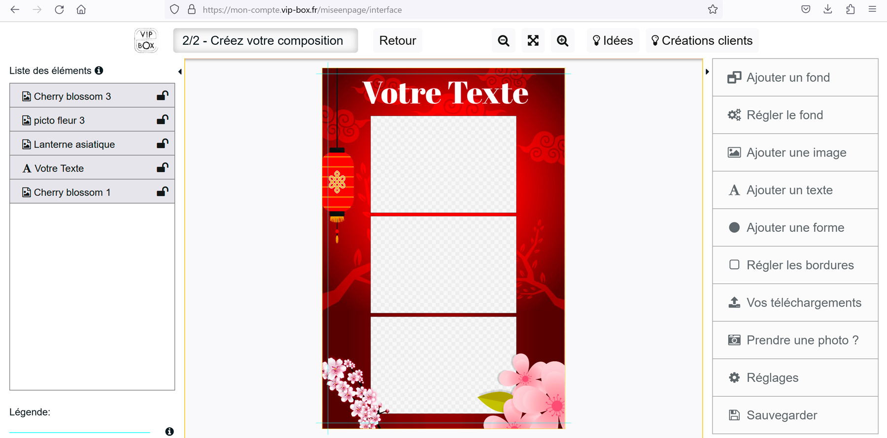Mise en page tirages photos photobooth (étape 3)
