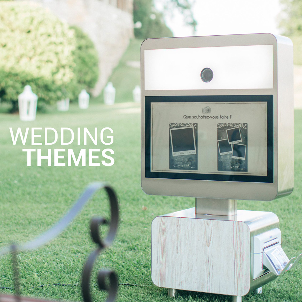 Mise en page photos mariage borne selfie